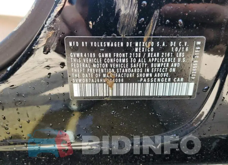 3VWDB7AJ6HM264096 Photo# 12