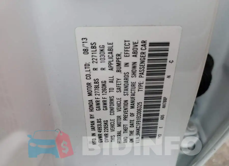 JH4KC1F91EC006325 Photo# 12