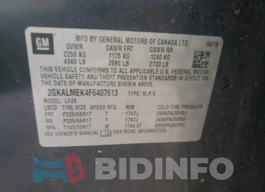 2GKALMEK4F6407613 Photo# 12