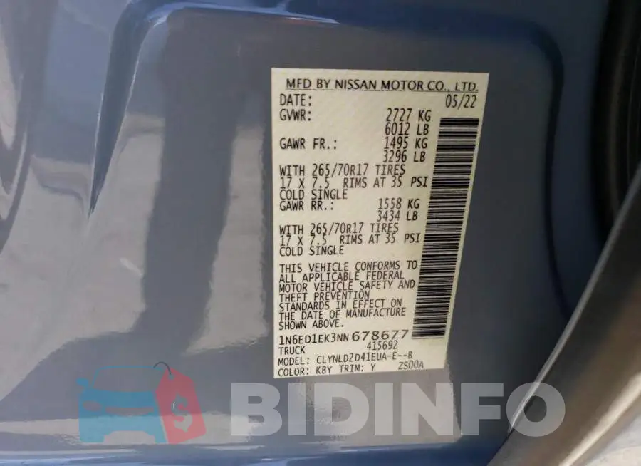 1N6ED1EK3NN678677 Photo# 12