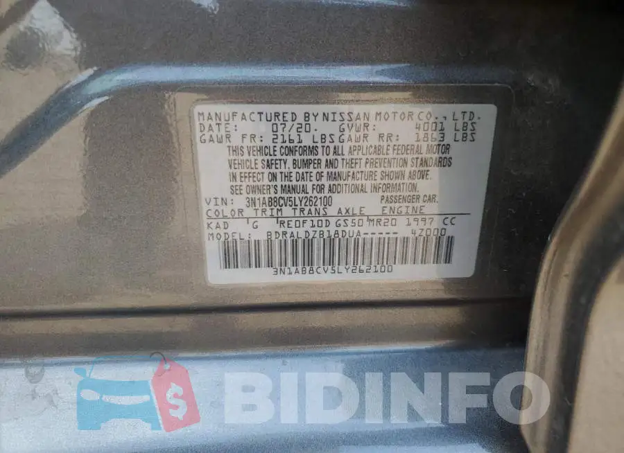 3N1AB8CV5LY262100 Photo# 12