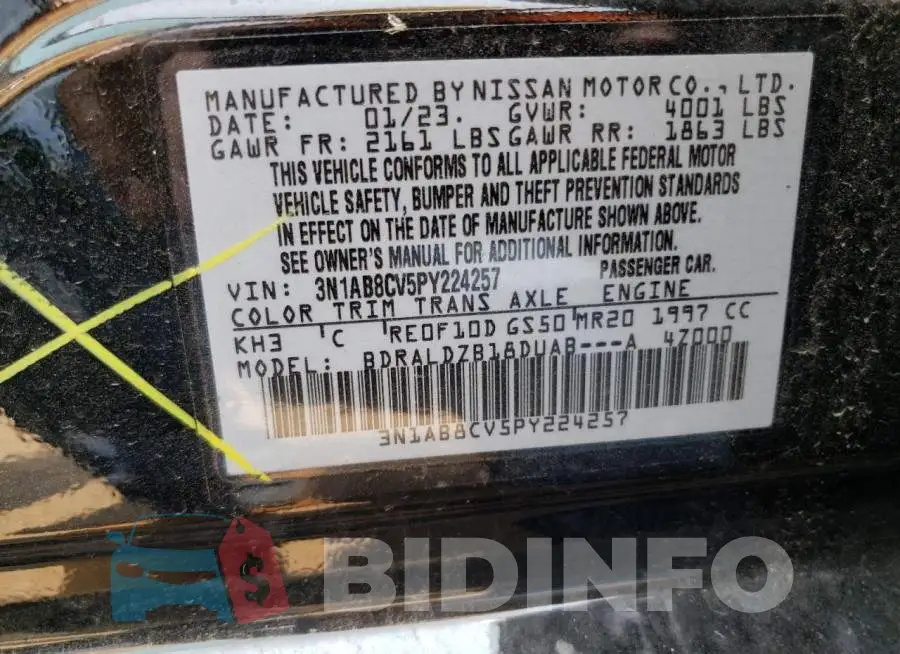3N1AB8CV5PY224257 Photo# 12