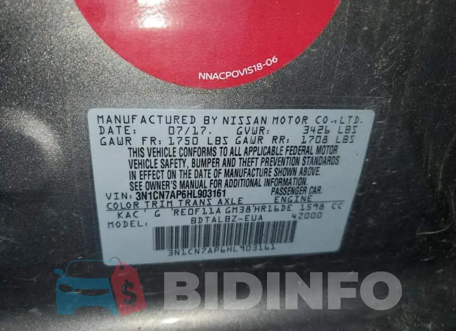 3N1CN7AP6HL903161 Photo# 12