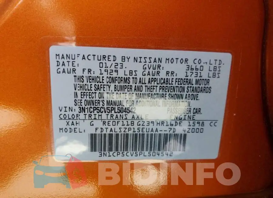 3N1CP5CV5PL504542 Photo# 13