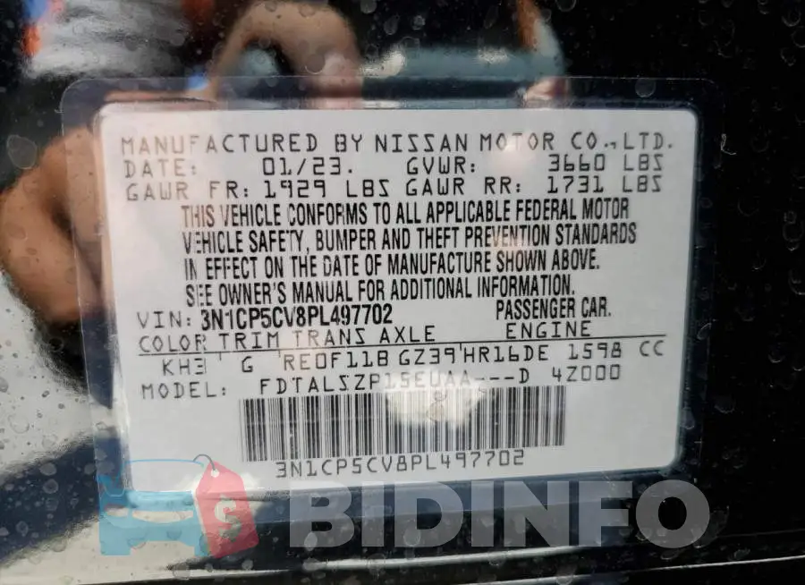 3N1CP5CV8PL497702 Photo# 13