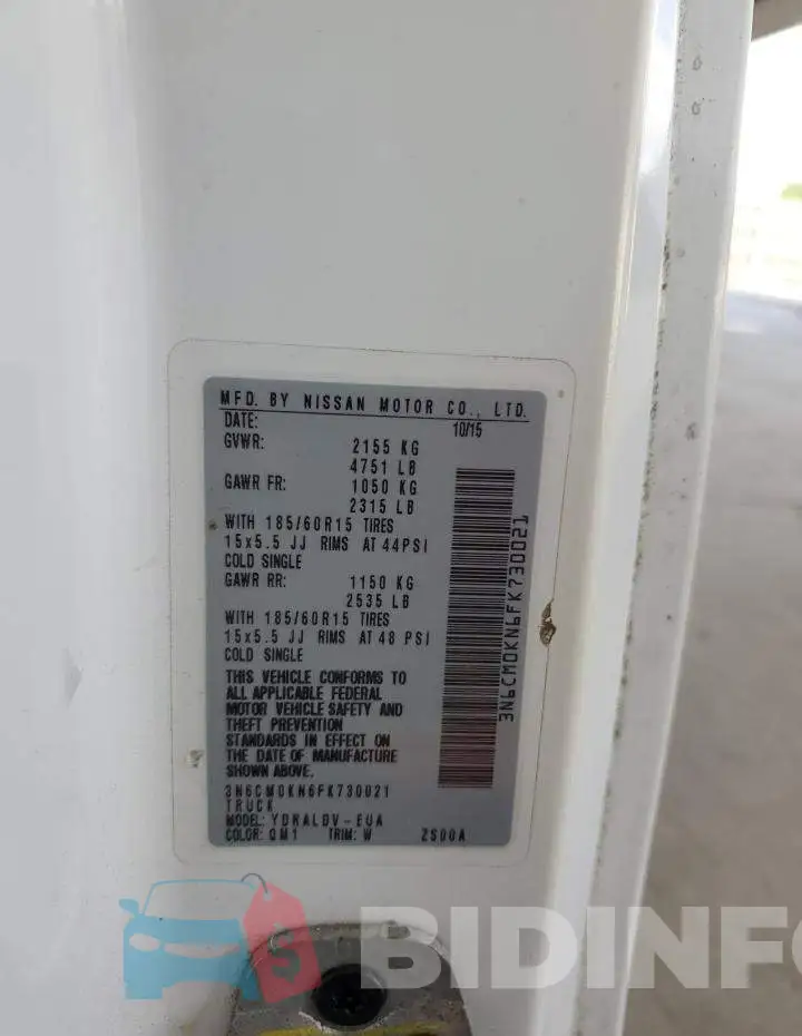 3N6CM0KN6FK730021 Photo# 12