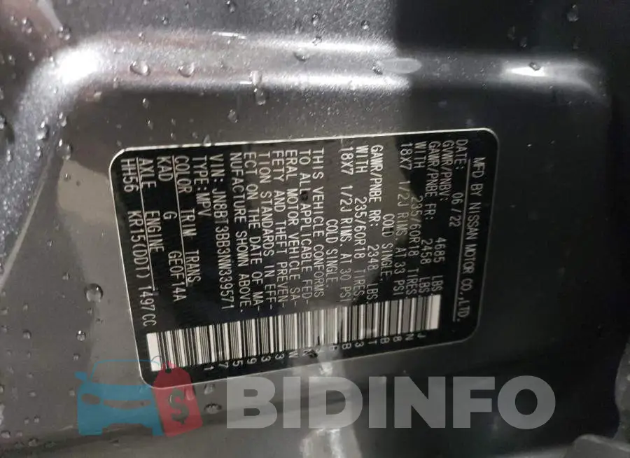 JN8BT3BB3NW339571 Photo# 14