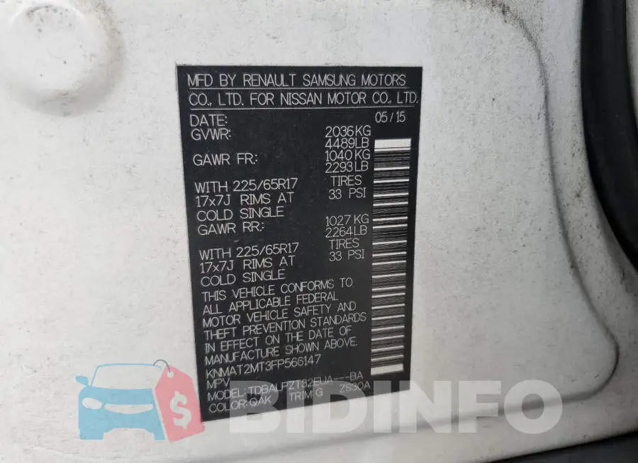 KNMAT2MT3FP566147 Photo# 12