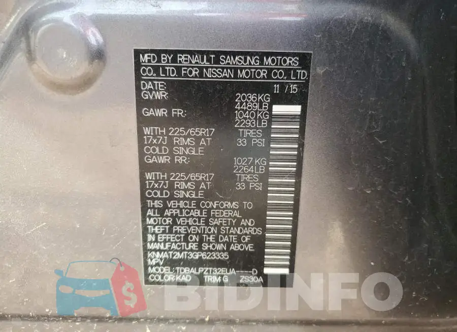 KNMAT2MT3GP623335 Photo# 13
