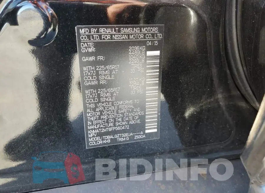 KNMAT2MT6FP560472 Photo# 12