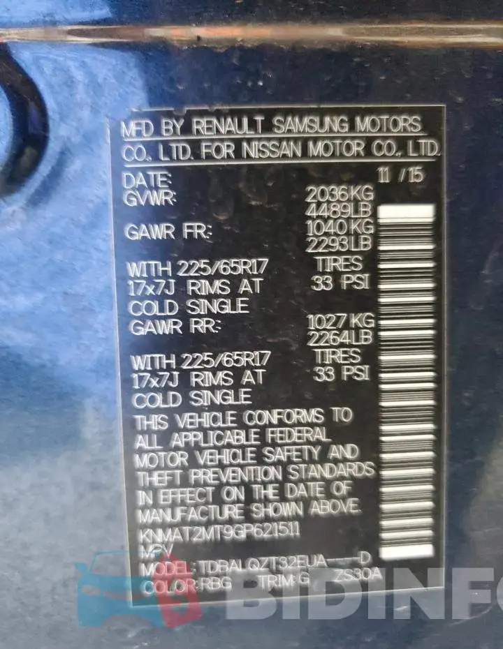 KNMAT2MT9GP621511 Photo# 12