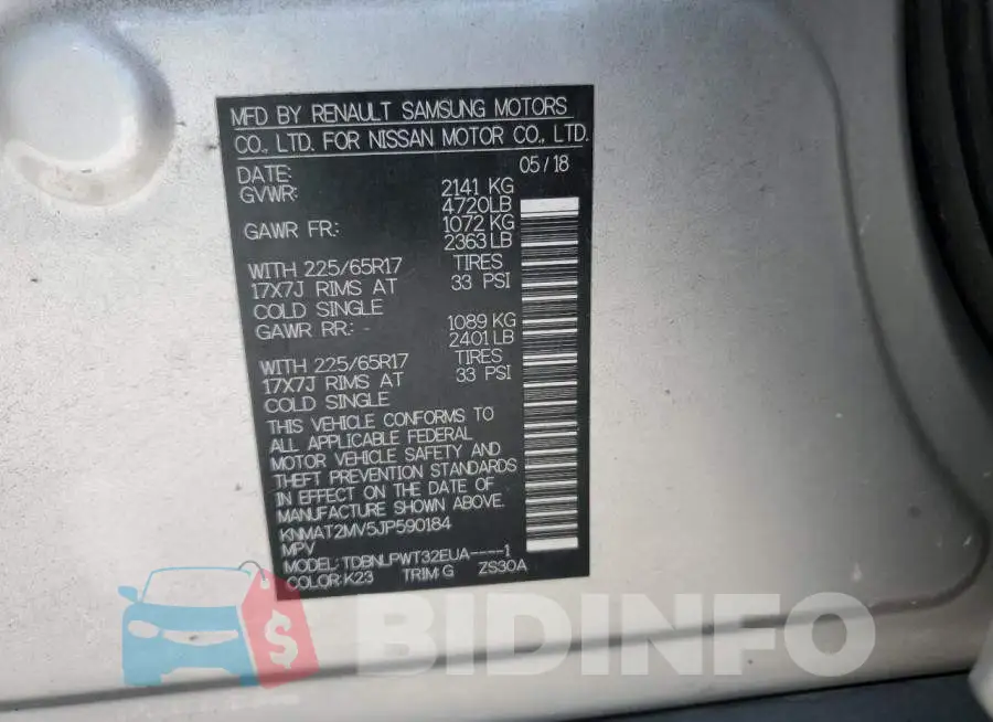 KNMAT2MV5JP590184 Photo# 13