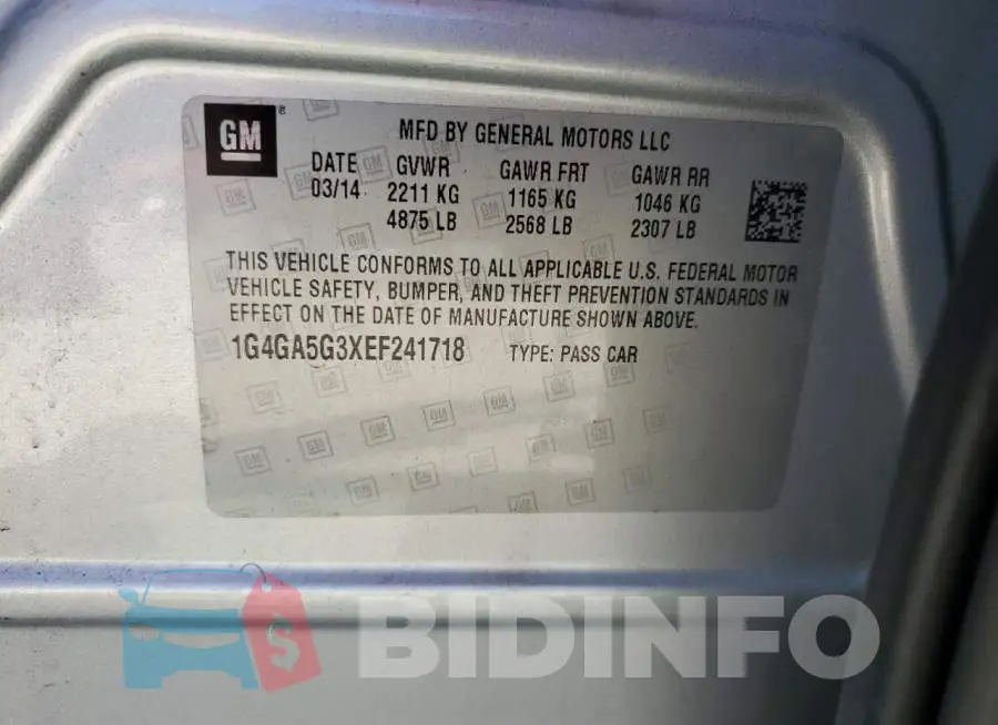 1G4GA5G3XEF241718 Photo# 12