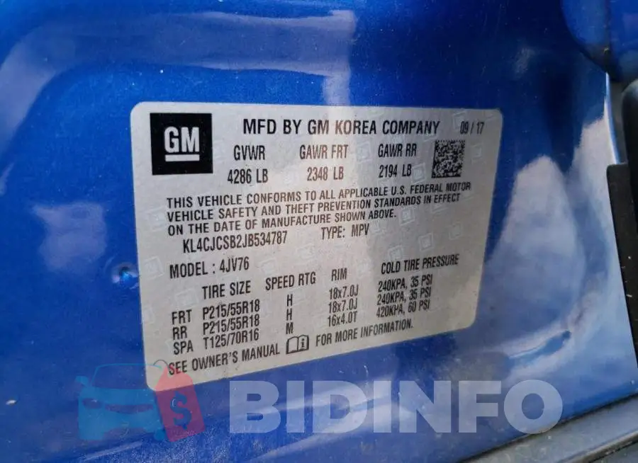 KL4CJCSB2JB534787 Photo# 12