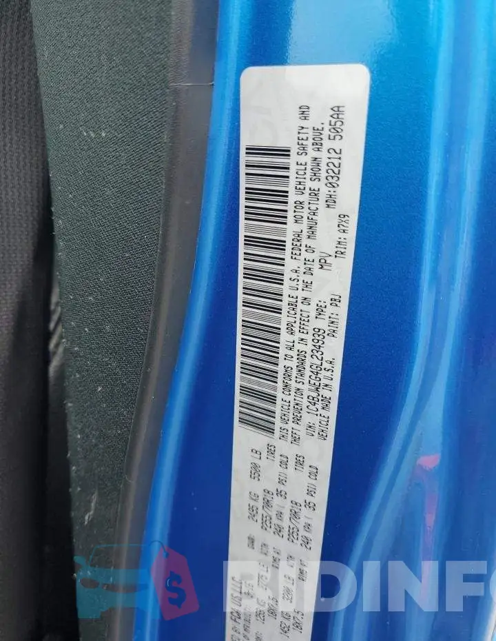 1C4BJWEG4GL234939 Photo# 12
