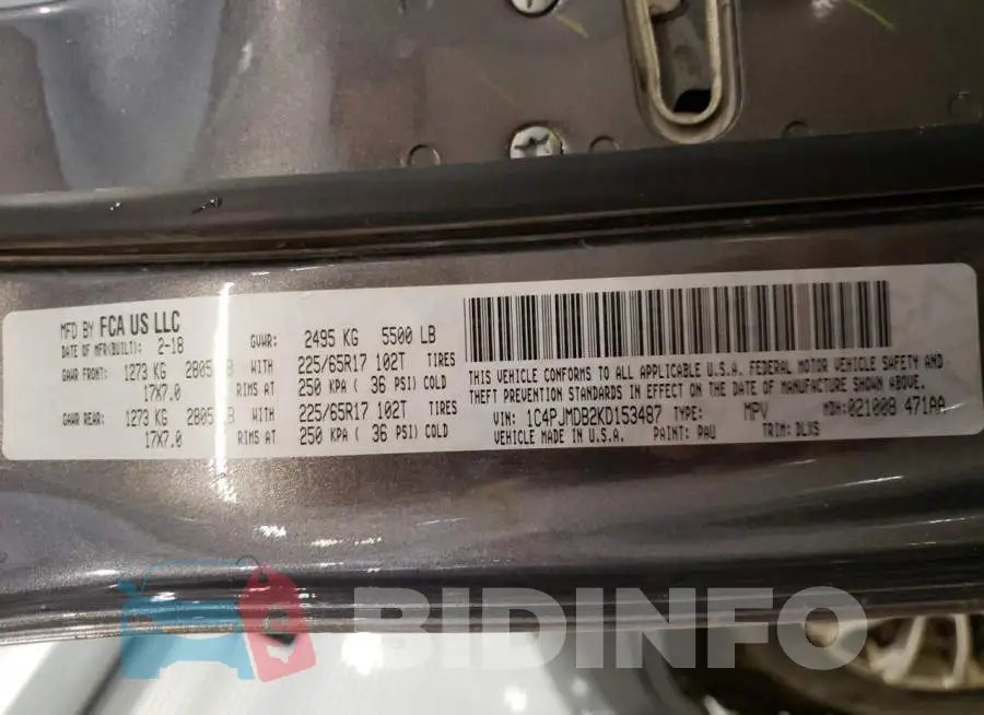 1C4PJMDB2KD153487 Photo# 13