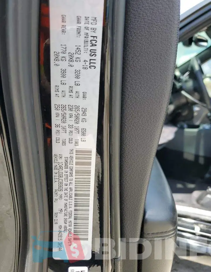 1C4RDJDG8JC393626 Photo# 13