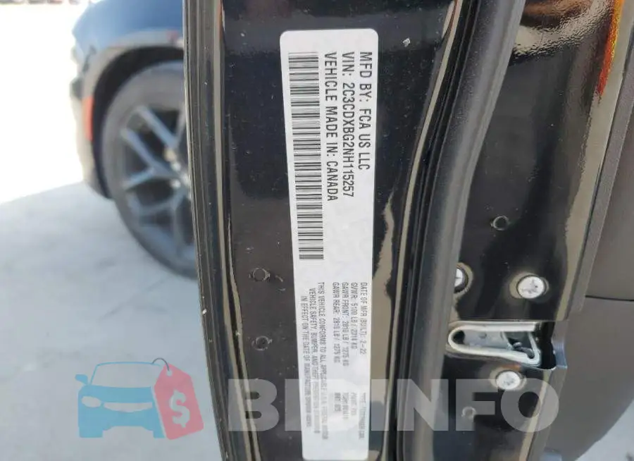 2C3CDXBG2NH115257 Photo# 12