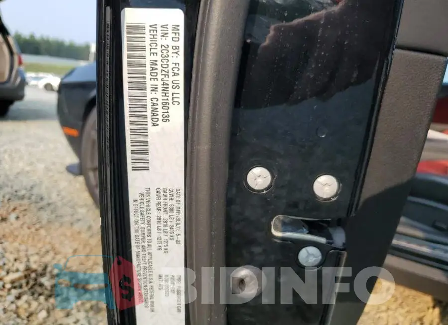 2C3CDZFJ4NH160136 Photo# 12