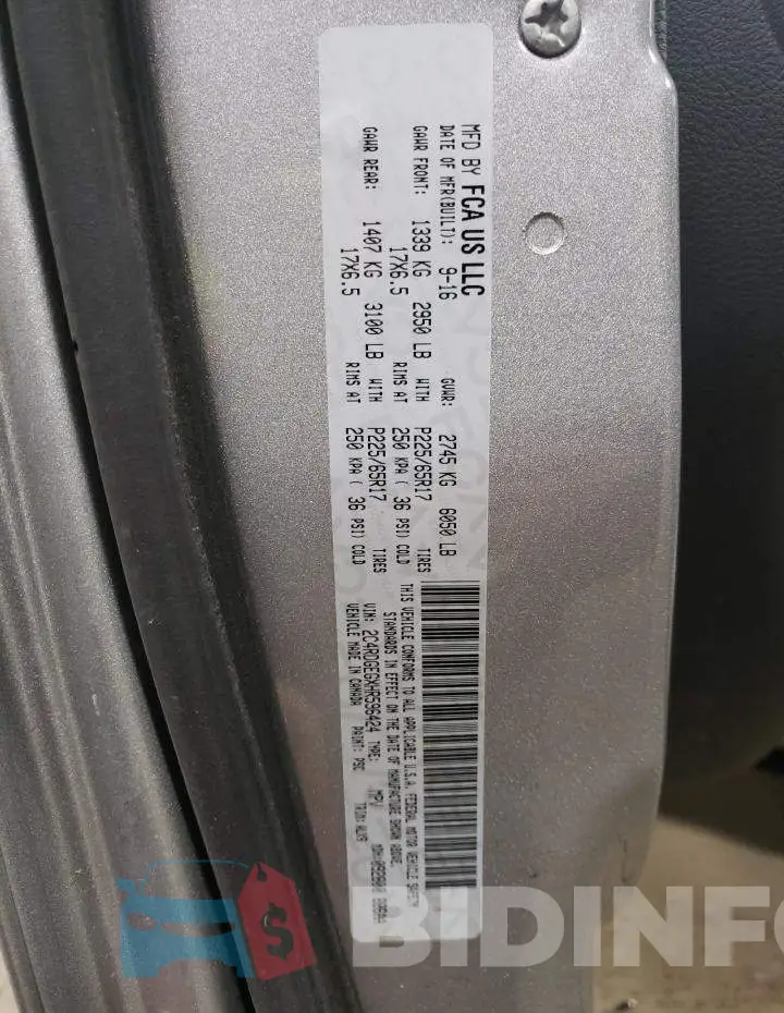 2C4RDGEGXHR596424 Photo# 12
