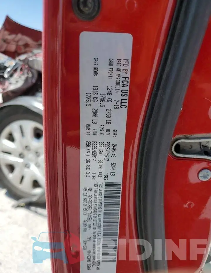3C4PDCAB3JT444501 Photo# 14