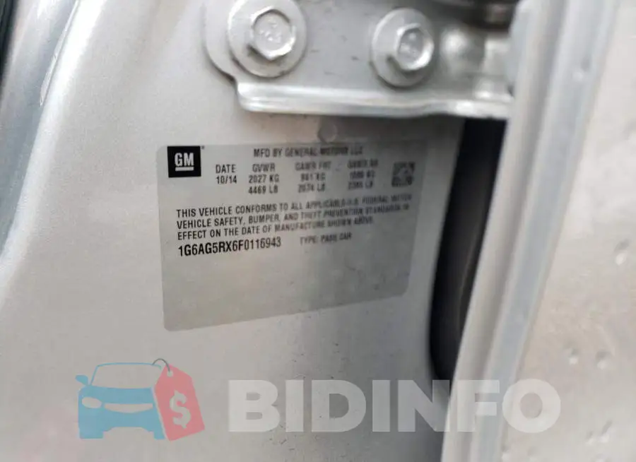 1G6AG5RX6F0116943 Photo# 12