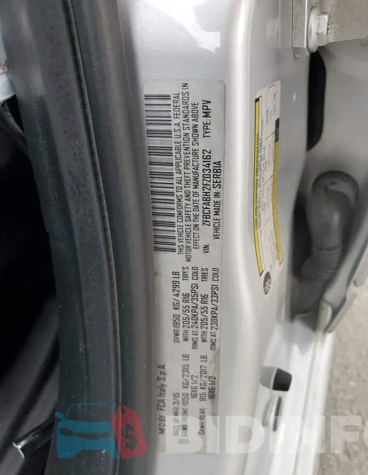 ZFBCFABH2FZ034162 Photo# 12