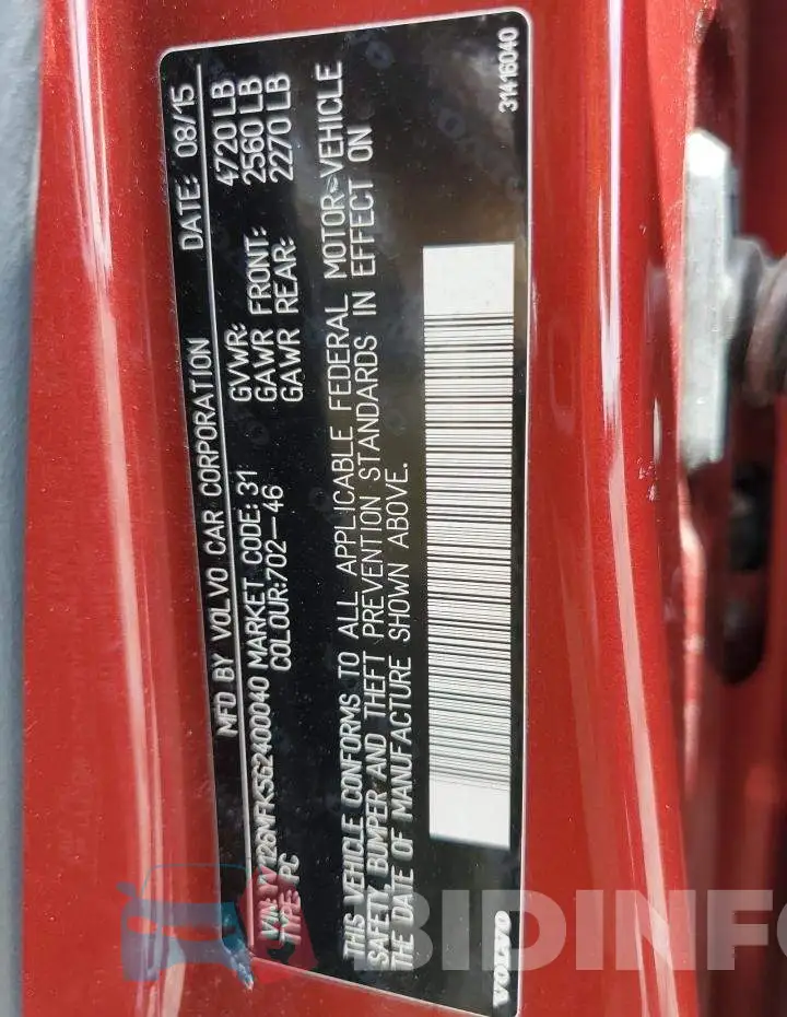 YV126MFK5G2400040 Photo# 12