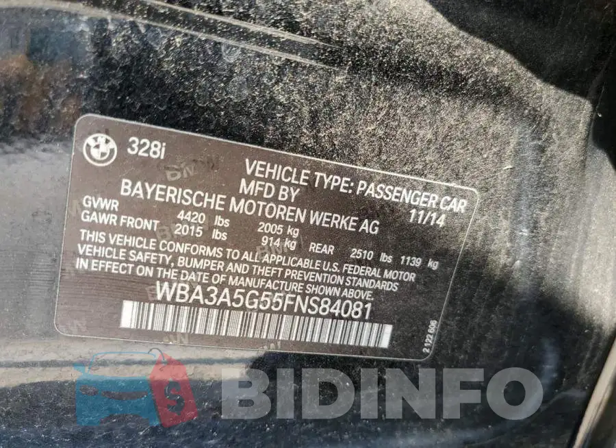WBA3A5G55FNS84081 Photo# 12