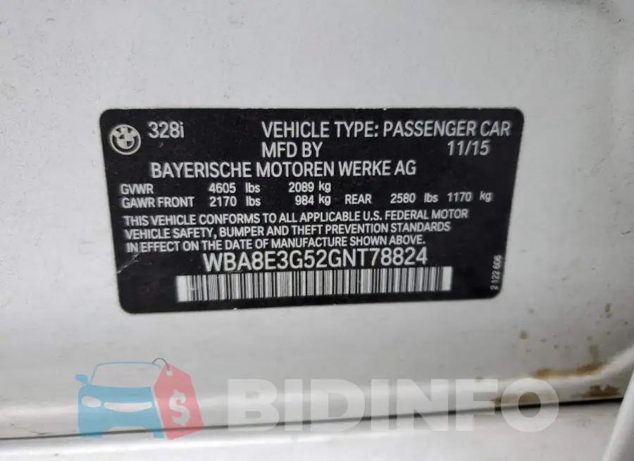 WBA8E3G52GNT78824 Photo# 12