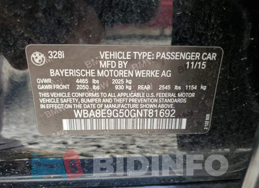 WBA8E9G50GNT81692 Photo# 12