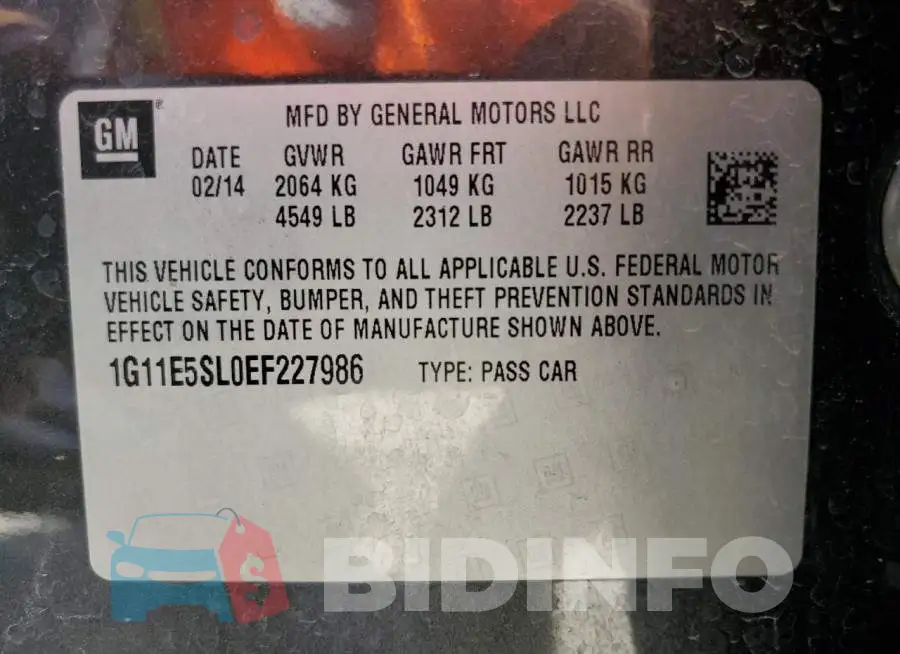 1G11E5SL0EF227986 Photo# 12