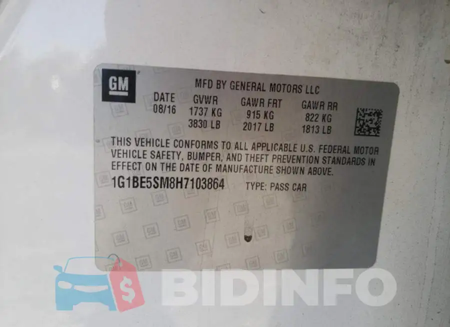 1G1BE5SM8H7103864 Photo# 12