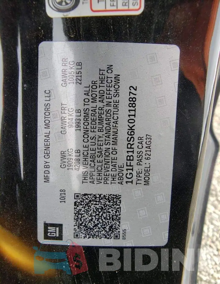 1G1FB1RS6K0118872 Photo# 12