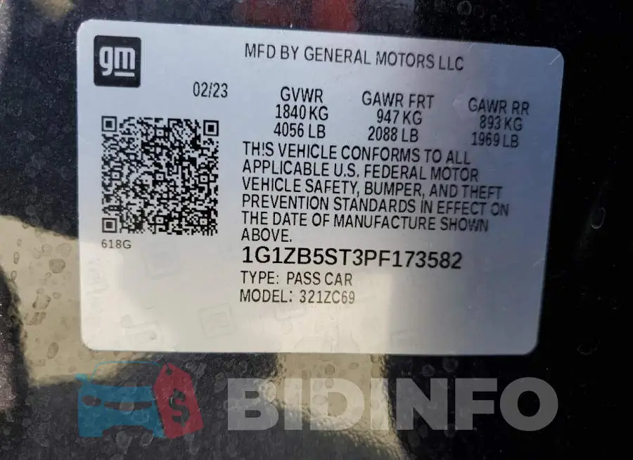 1G1ZB5ST3PF173582 Photo# 13