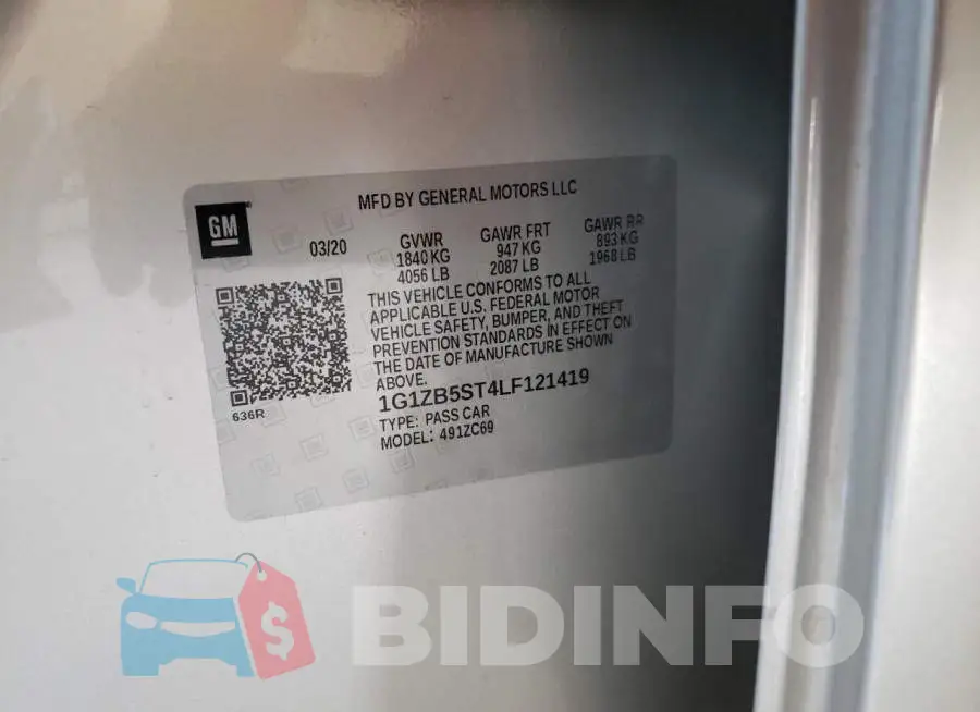 1G1ZB5ST4LF121419 Photo# 12