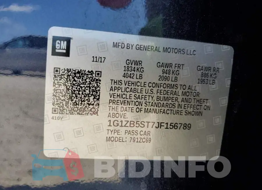 1G1ZB5ST7JF156789 Photo# 12