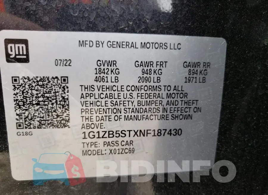1G1ZB5STXNF187430 Photo# 12