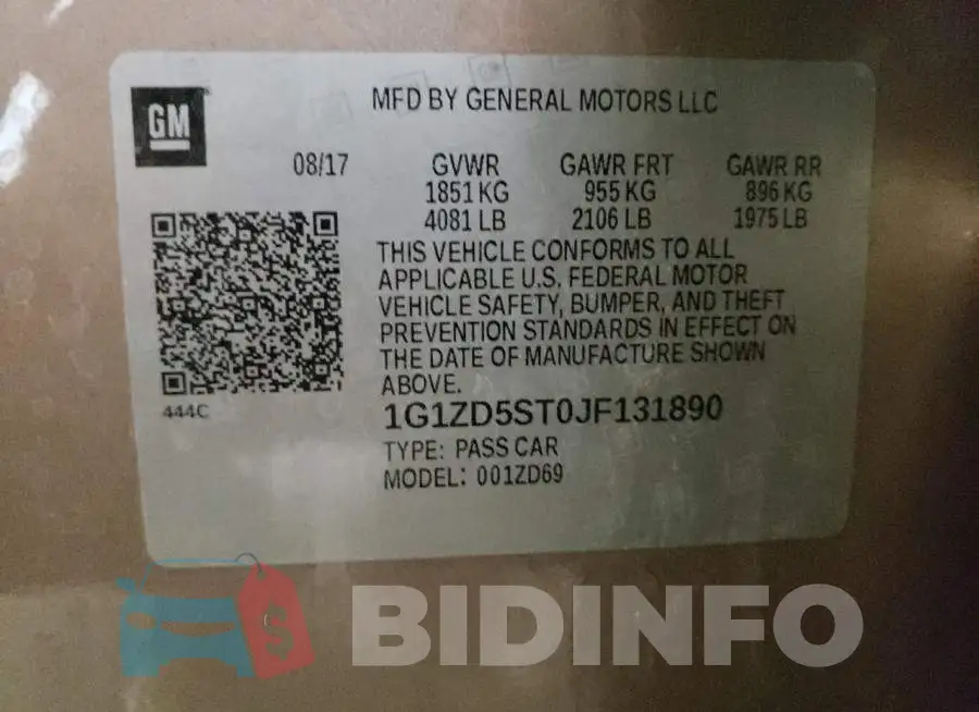 1G1ZD5ST0JF131890 Photo# 12