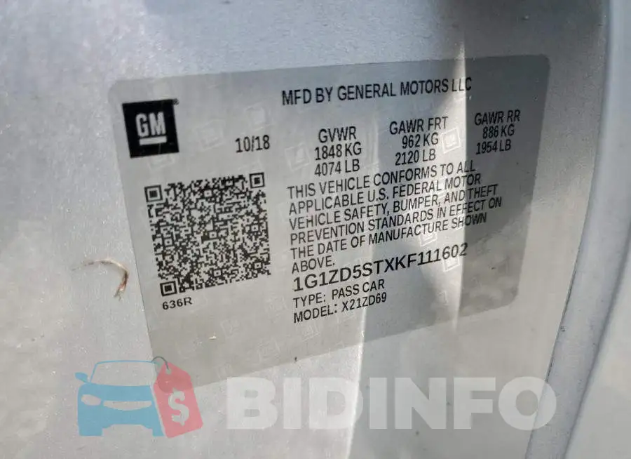 1G1ZD5STXKF111602 Photo# 12