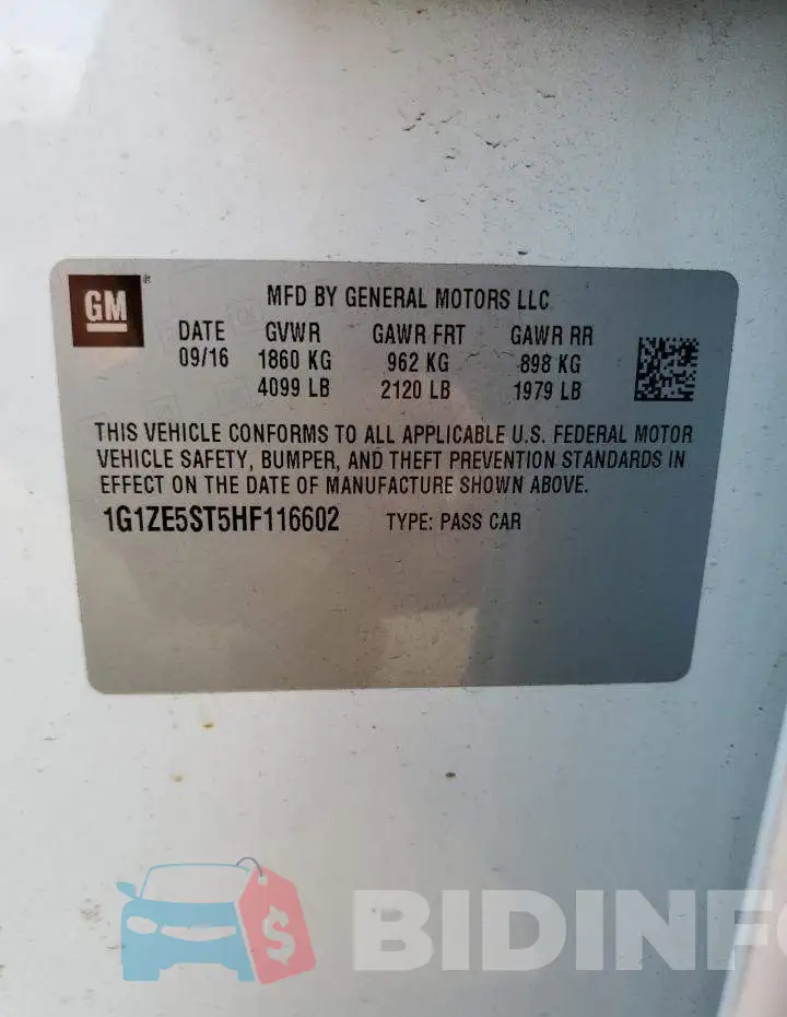 1G1ZE5ST5HF116602 Photo# 12