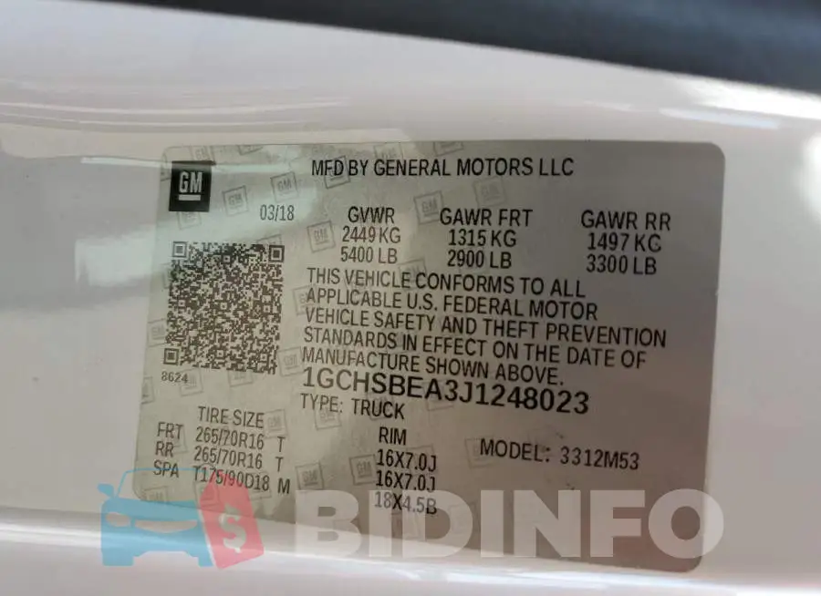 1GCHSBEA3J1248023 Photo# 12