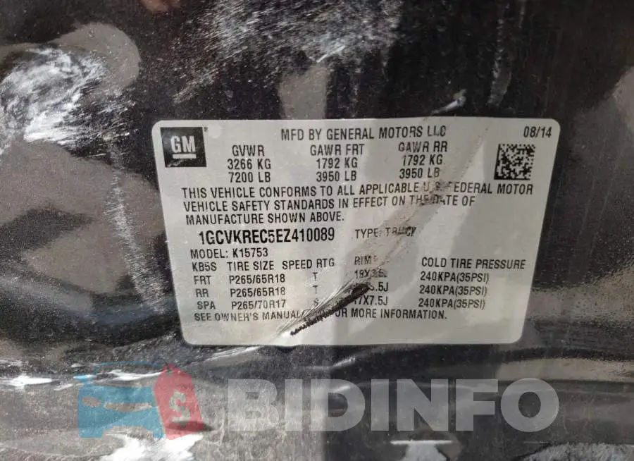 1GCVKREC5EZ410089 Photo# 12