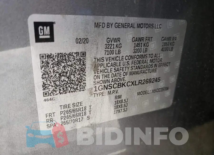 1GNSCBKCXLR269245 Photo# 13