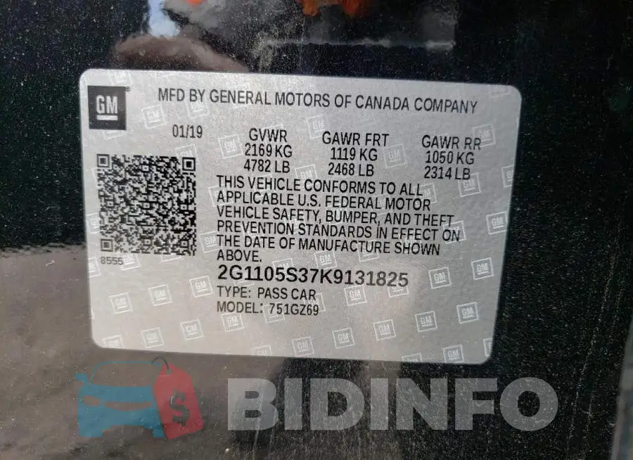 2G1105S37K9131825 Photo# 12