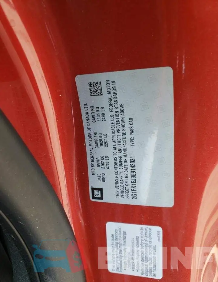 2G1FK1EJ9E9143031 Photo# 13