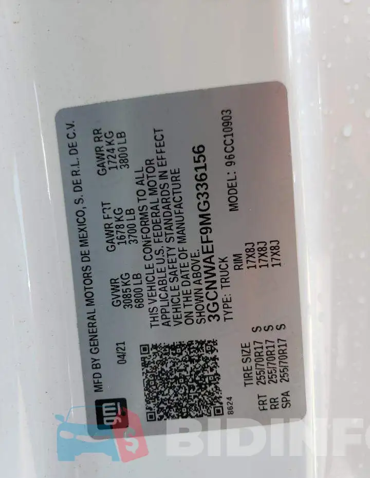 3GCNWAEF9MG336156 Photo# 13