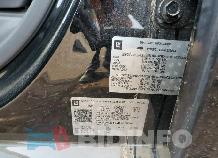 3GCPWCET3MG239044 Photo# 12