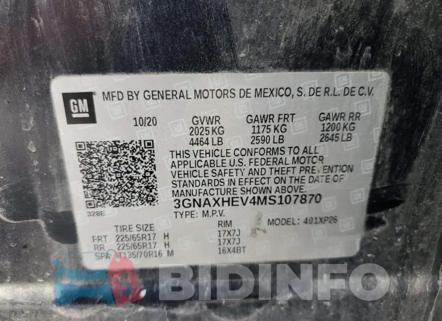 3GNAXHEV4MS107870 Photo# 12