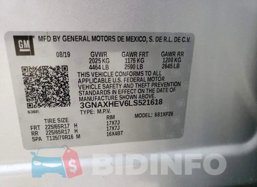 3GNAXHEV6LS521618 Photo# 13